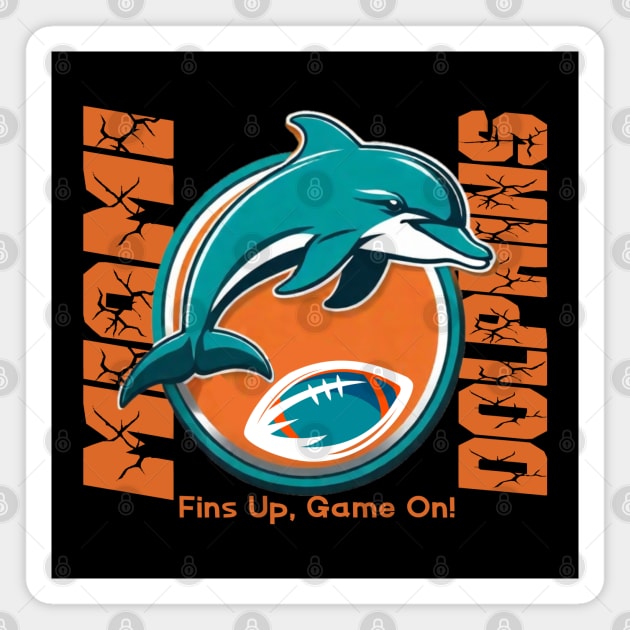 miami dolphins Magnet by AOAOCreation